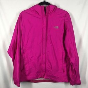 The North Face Rain Coat Pink Hooded Women's Medium